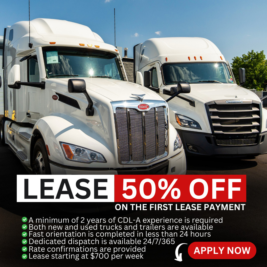 50 discount lease and fast orienation CLD class A drivers